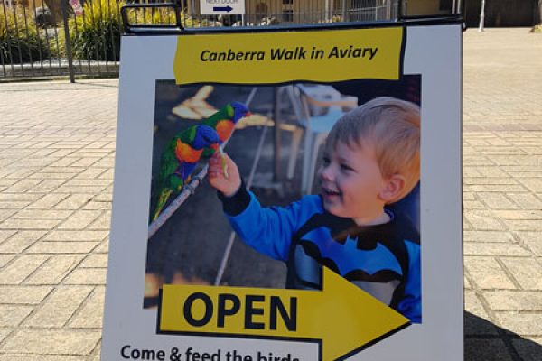 Canberra Walk-in Aviary Signs